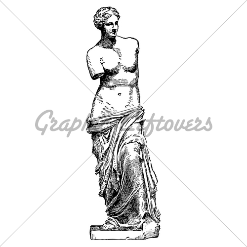 500x500 Vector Venus De Milo Sketch Gl Stock Images - Venus De Milo Sketch