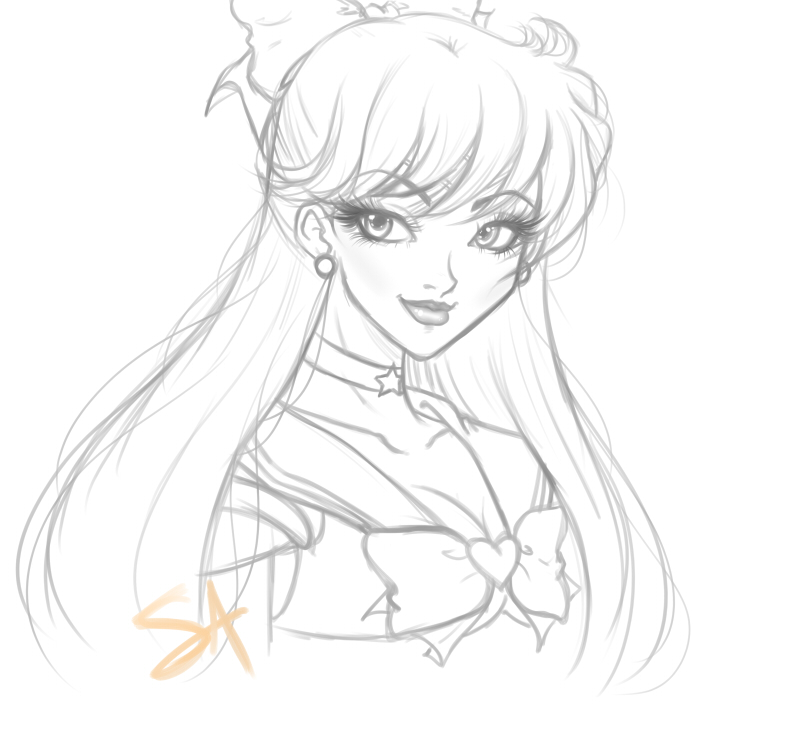 800x732 Sailor Venus Sketch By Beezasaurus - Venus Sketch