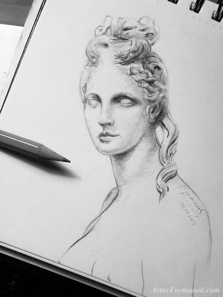 768x1024 Venus Pencil Drawing. Rough Sketch Of Venus, Ancient Sculpture - Venus Sketch