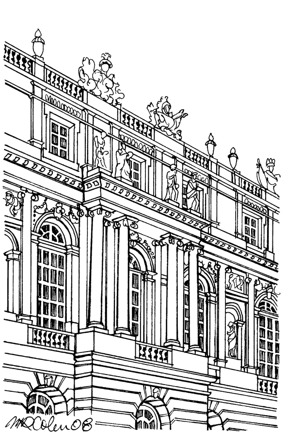 590x900 Print Of The Week Versailles Melissa Colson - Versailles Sketch