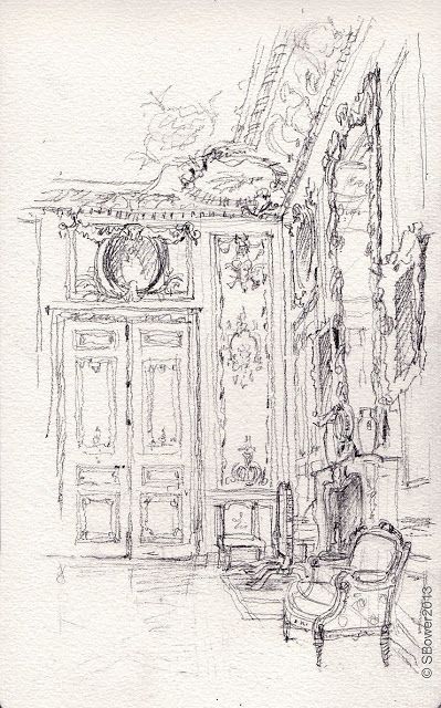 399x640 Drawing Perspectives The Adventures Of Sketching Inside - Versailles Sketch