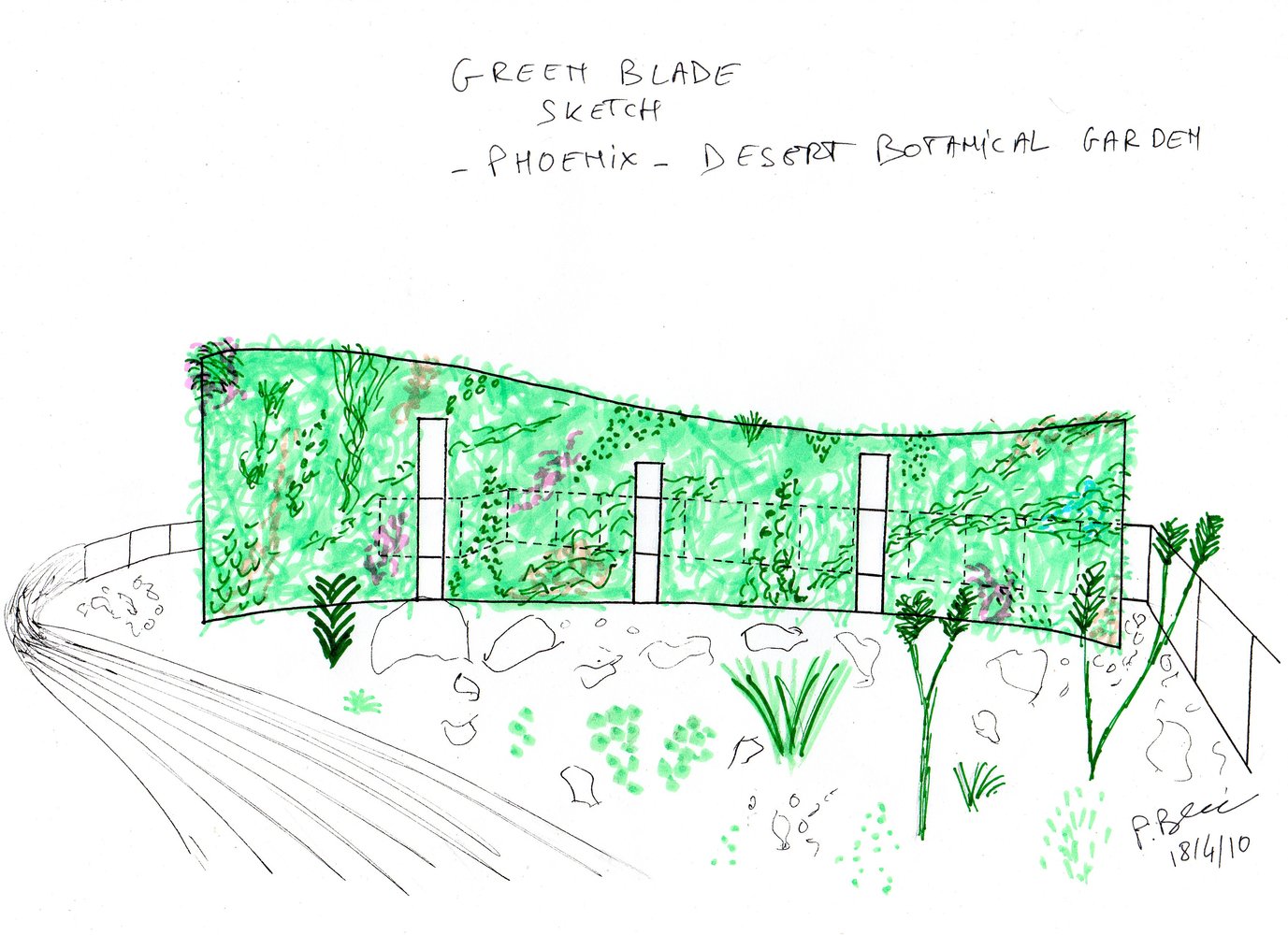1377x1000 Phoenix Botanical Garden Vertical Garden Patrick Blanc - Vertical Sketch