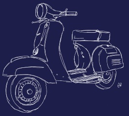 266x241 T Shirt Sprint V Sketch Vespa - Vespa Sketch