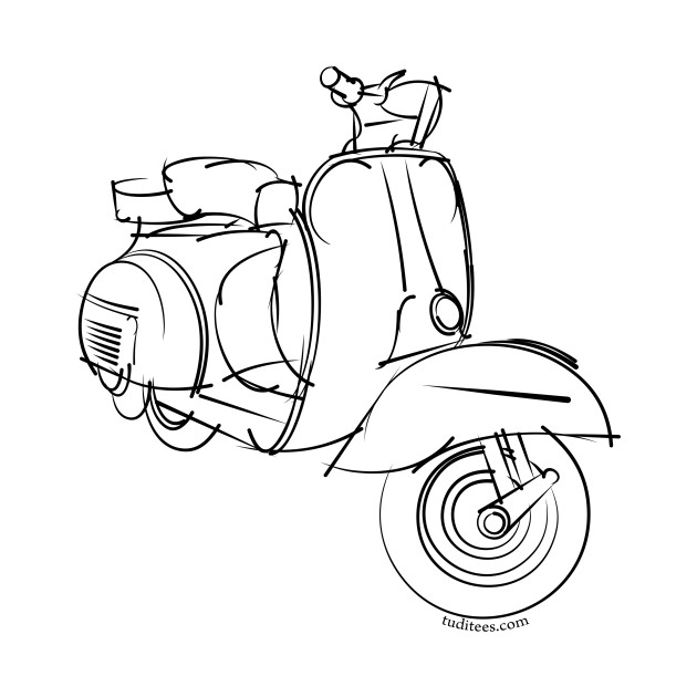 Vespa Sketch at PaintingValley.com | Explore collection of Vespa Sketch