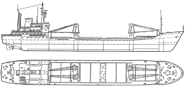 600x300 Vasiliy Shukshin Type Cargo Vessel - Vessel Sketch
