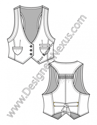 316x409 Free Downloads Illustrator Vest Flat Sketches - Vest Sketch