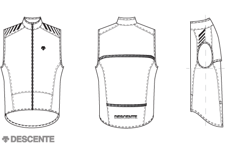 460x300 Reece Design, Inc. Clients Barrier Vest For Men, Clean Sketch - Vest Sketch