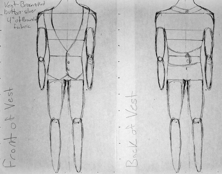 Vest Sketch at PaintingValley.com | Explore collection of Vest Sketch