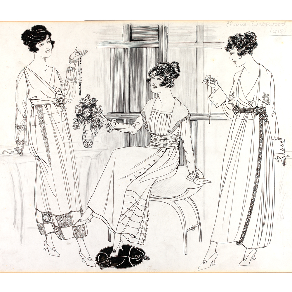 1000x1000 Fashion Drawing And Illustration In The 20th Century - Victorian Dress Sketches