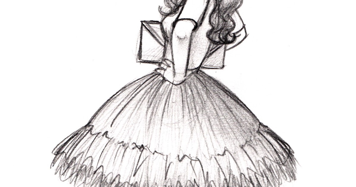 1200x630 Han Drawn Girl Sketch - Victorian Girl Sketch