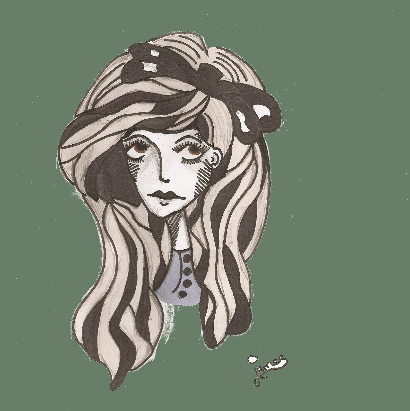 1593x1600 My Sketches Victorian Girl - Victorian Girl Sketch