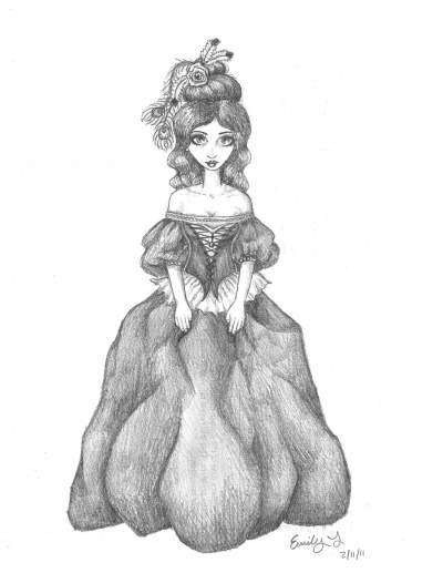400x517 Victoria Teen Ink - Victorian Girl Sketch