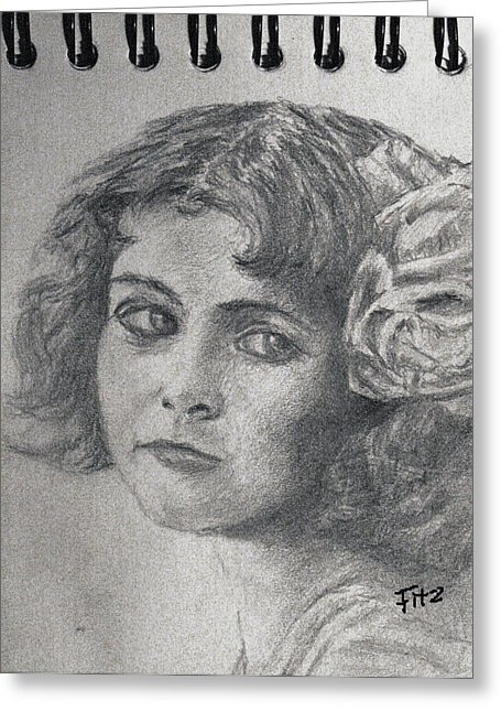 455x646 Victorian Girl Drawing By Rick Fitzsimons - Victorian Girl Sketch