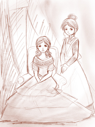 320x427 Full Version Of My Victorian Girls - Victorian Girl Sketch