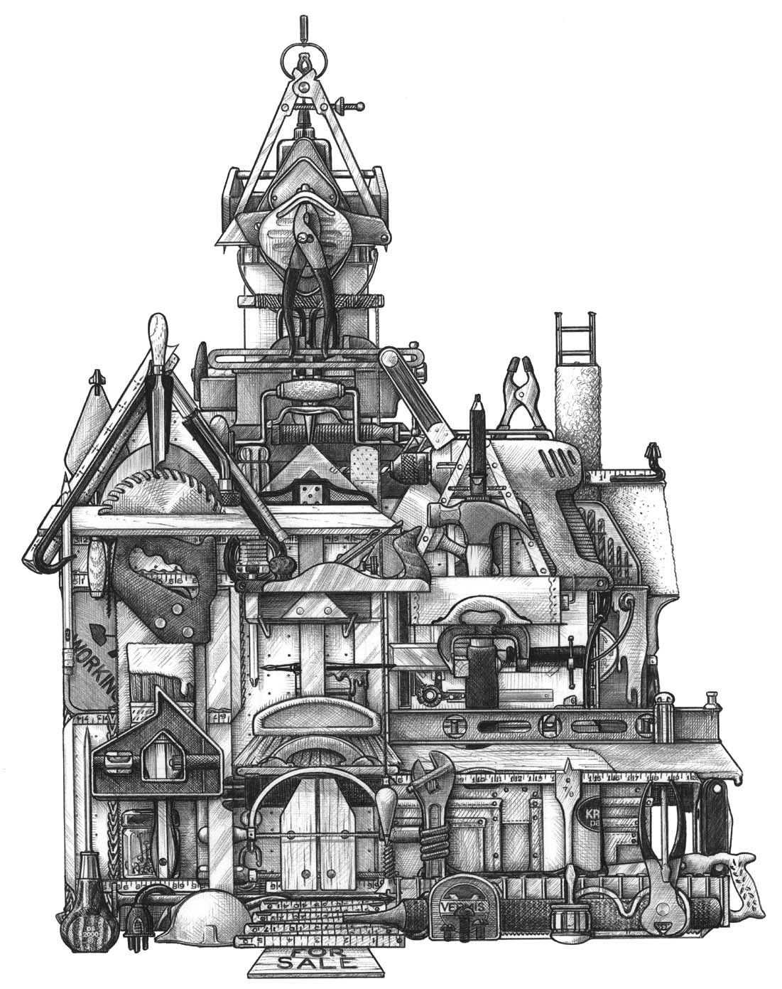 Victorian House Sketch at PaintingValley.com | Explore collection of