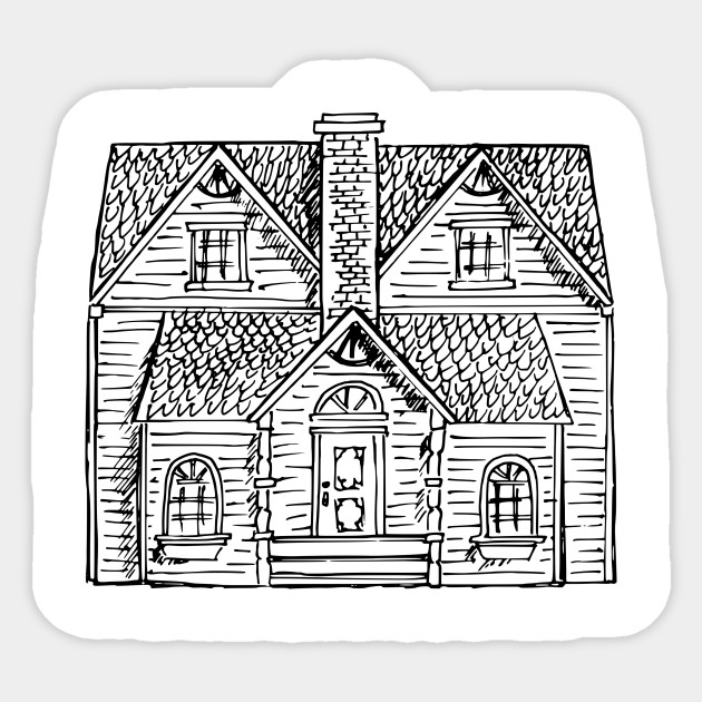 630x630 Limited Edition. Exclusive Victorian House Sketch - Victorian House Sketch