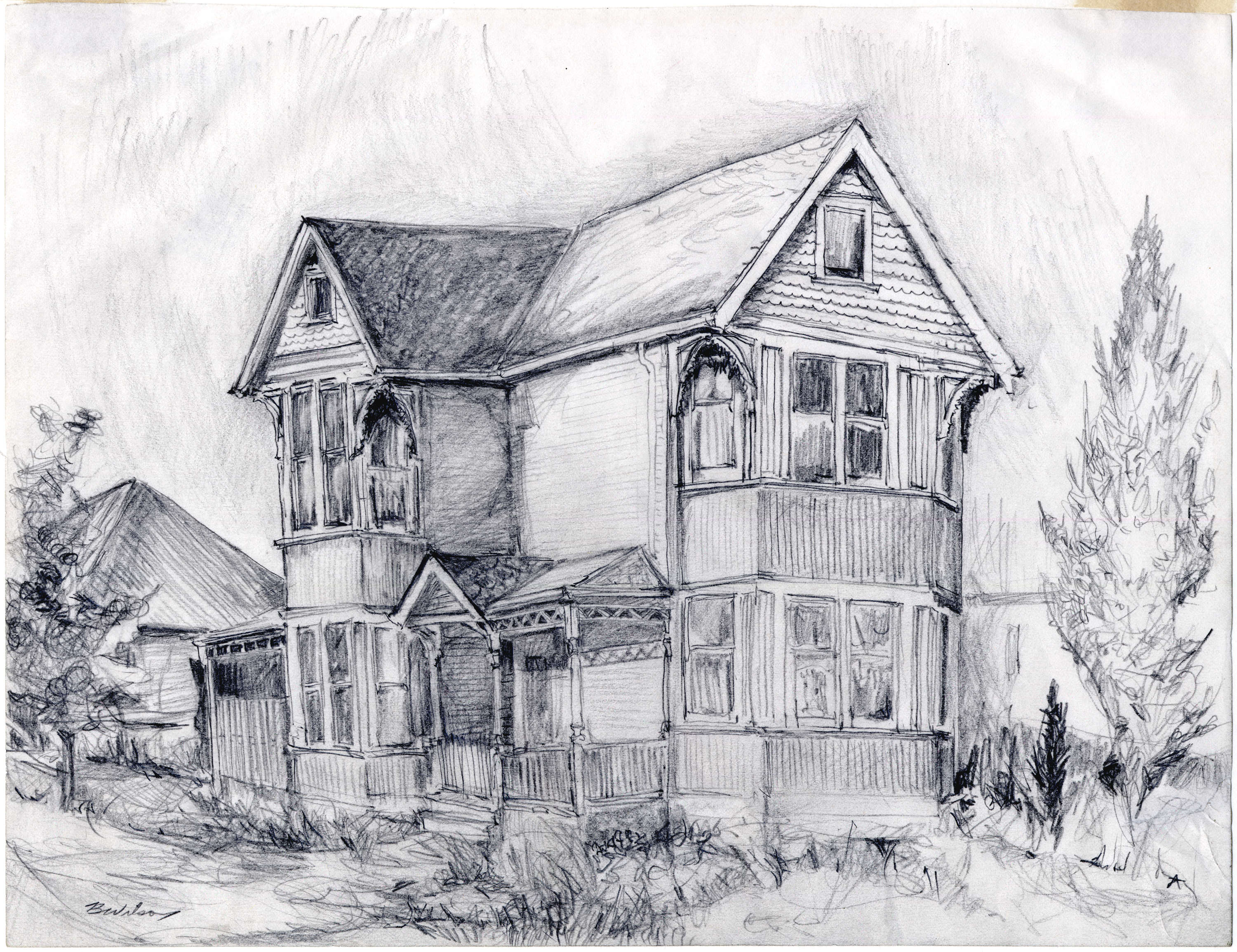 Victorian House Sketch at Explore collection of