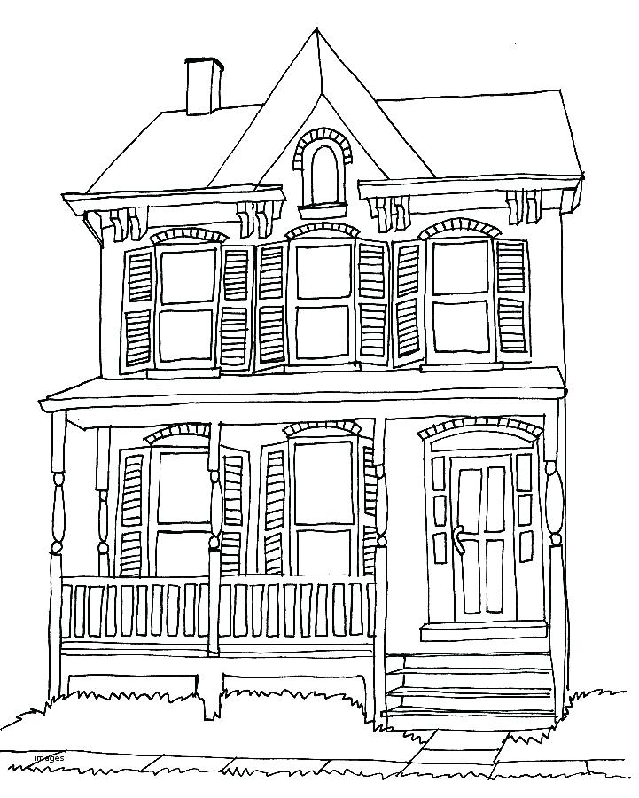 Victorian House Sketch at PaintingValley.com | Explore collection of ...