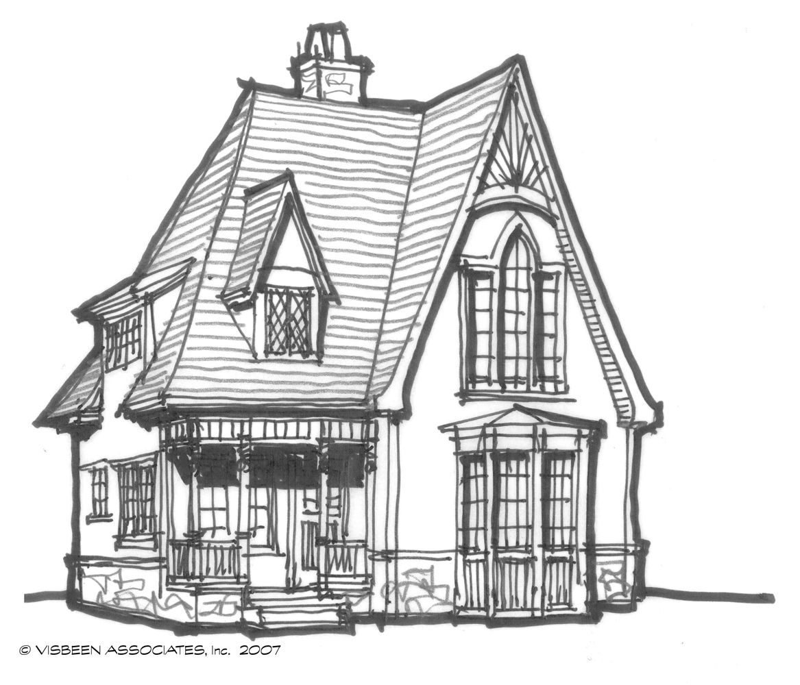 1167x1000 Architectural Tutorial Victorian Style Visbeen Architects - Victorian House Sketch