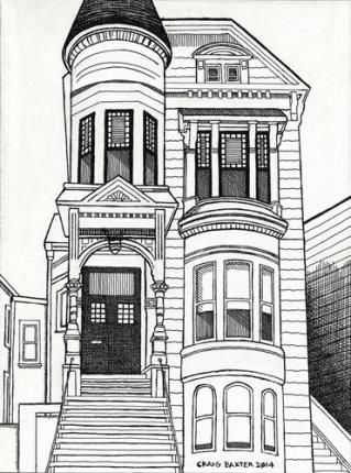 Victorian House Sketch at PaintingValley.com | Explore collection of