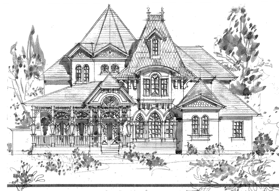 903x620 Victorian Homes Coloring Pages For Adults Small Luxury Homes - Victorian House Sketch