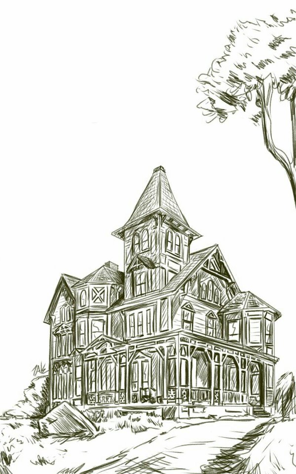 Victorian House Sketch at PaintingValley.com | Explore collection of