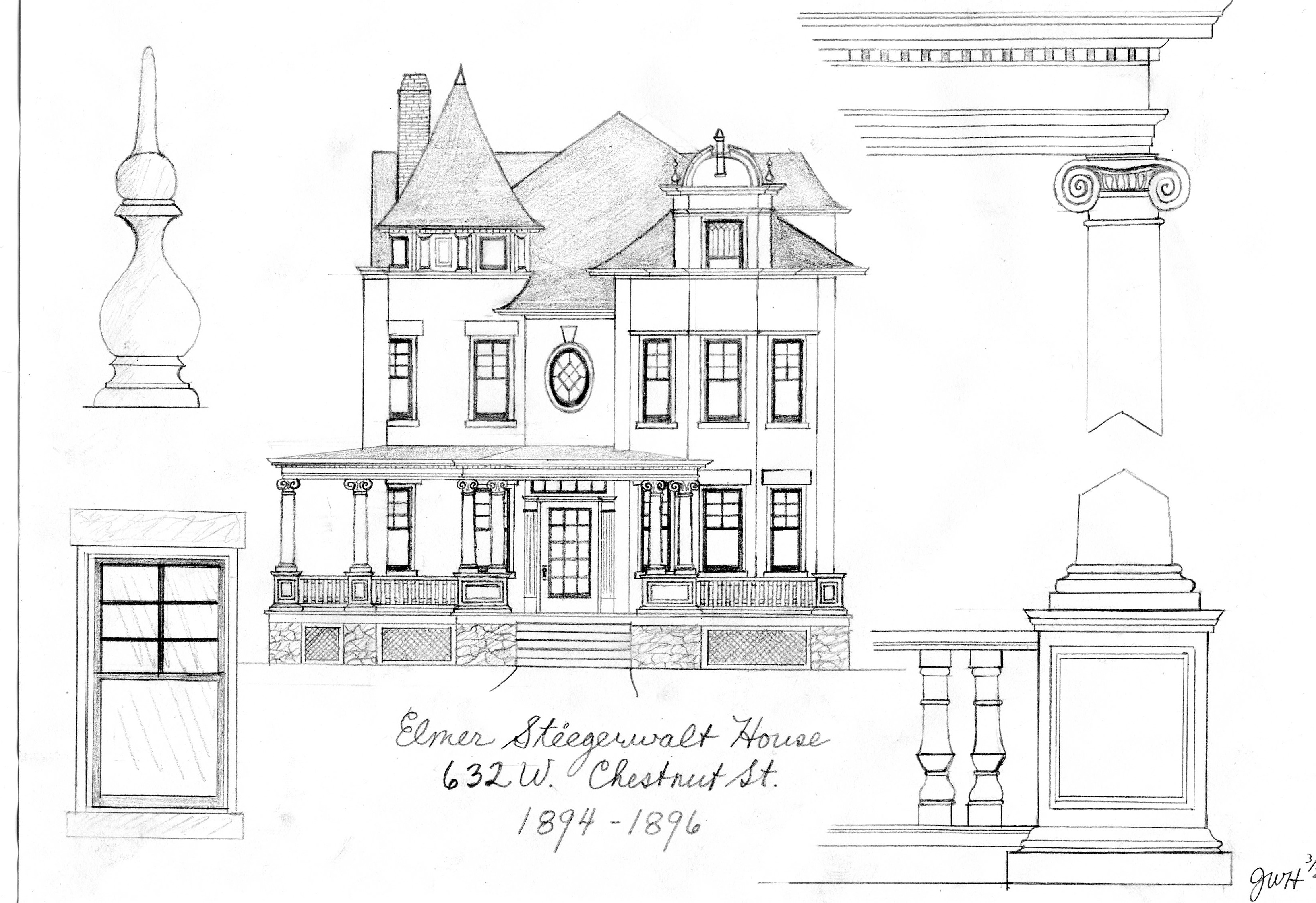 Victorian House Sketch at PaintingValley.com | Explore collection of