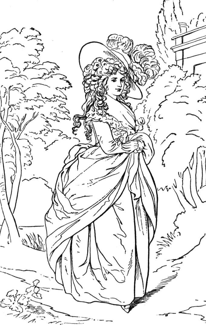 681x1077 Royal Princess Coloring Pages Coloring Pages Victorian Ladies - Victorian Lady Sketch
