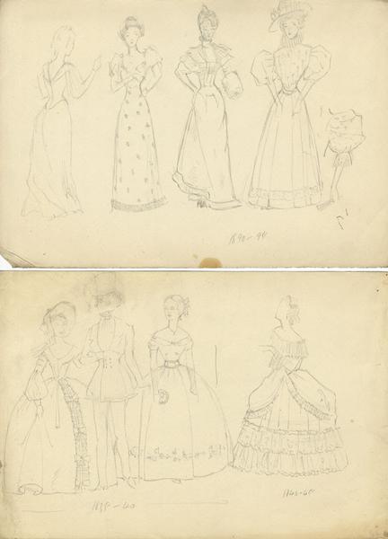 432x600 P. Garst, Costume Sketches, Classical And Victorian - Victorian Sketches