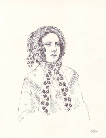 375x484 Victorian Lady Drawing By Marie Gardeski Saatchi Art - Victorian Woman Sketch