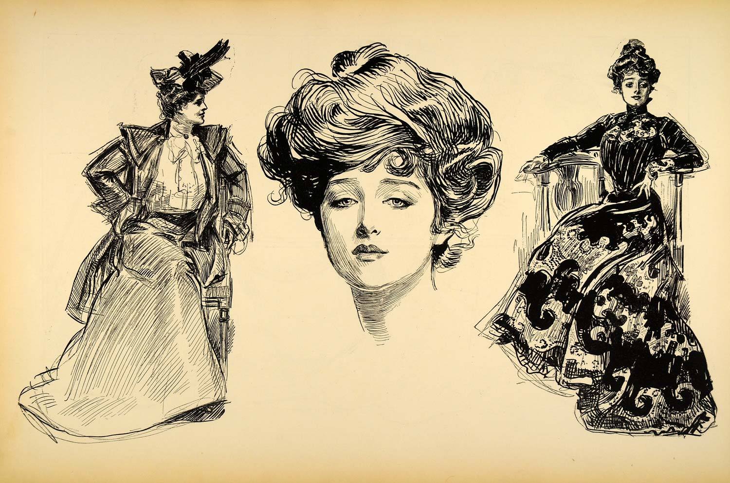 Victorian Women - Victorian Woman Sketch. 