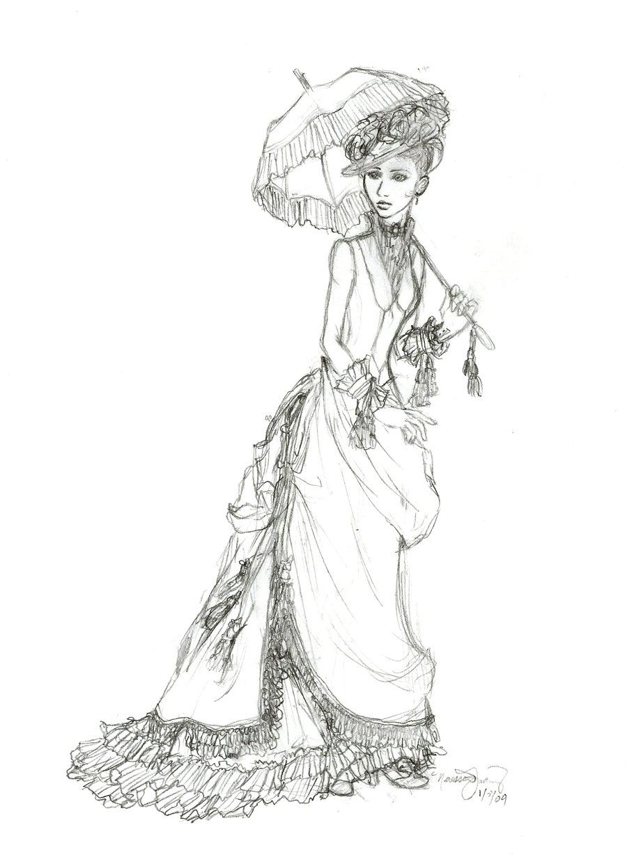 900x1231 Coloring Pages Of Victorian Ladies Victorian Lady Sketch By - Victorian Woman Sketch