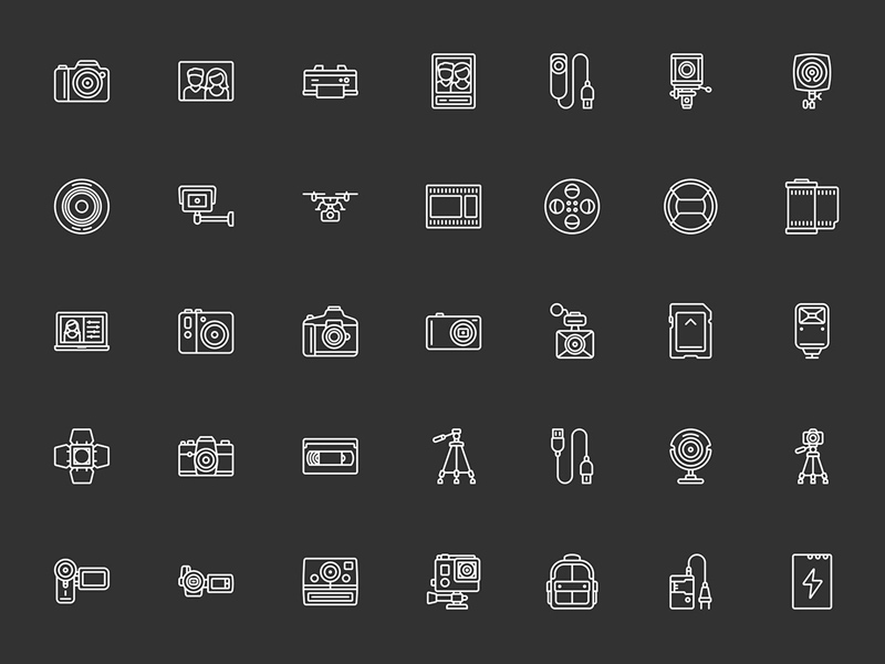 800x600 50 Camera And Video Icons Sketch Freebie - Video Camera Sketch