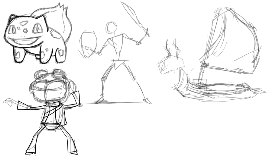 900x518 Video Game Sketches (Works In Progress) By Greenius - Video Game Sketches