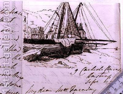 400x307 Vignette Of Fishing Boats - Vignette Sketch