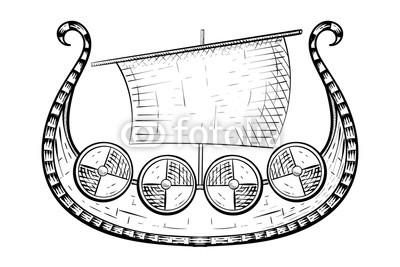 400x267 Viking Ship.hand Drawn Sketch Buy Photos Ap Images Detailview - Viking Boat Sketch
