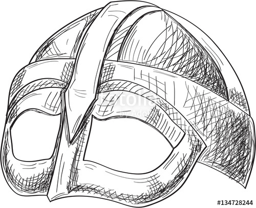 Viking Helmet Sketch at PaintingValley.com | Explore collection of