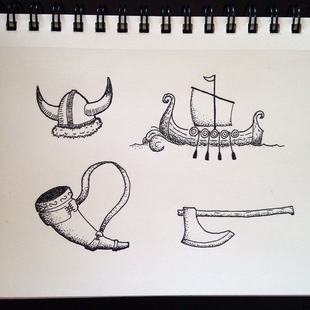 640x640 Collection Of Viking Horned Helmet Tattoo Flash - Viking Helmet Sketch