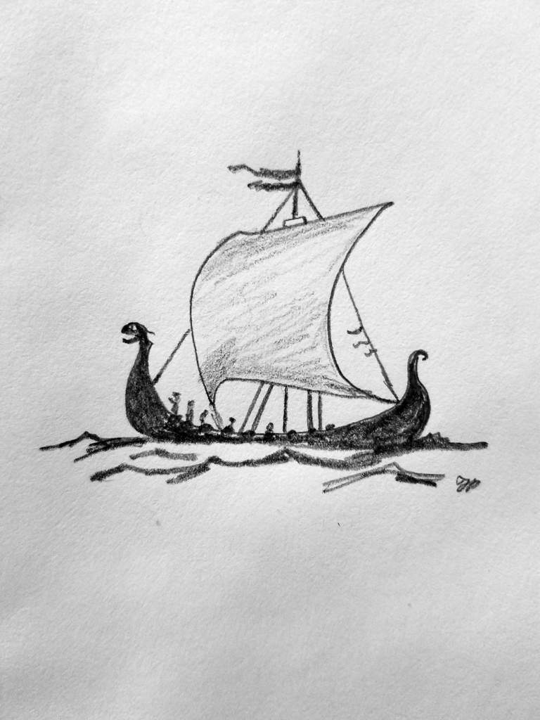768x1024 Viking Ship, Pencil Sketch, Quick Art Amino - Viking Ship Sketch
