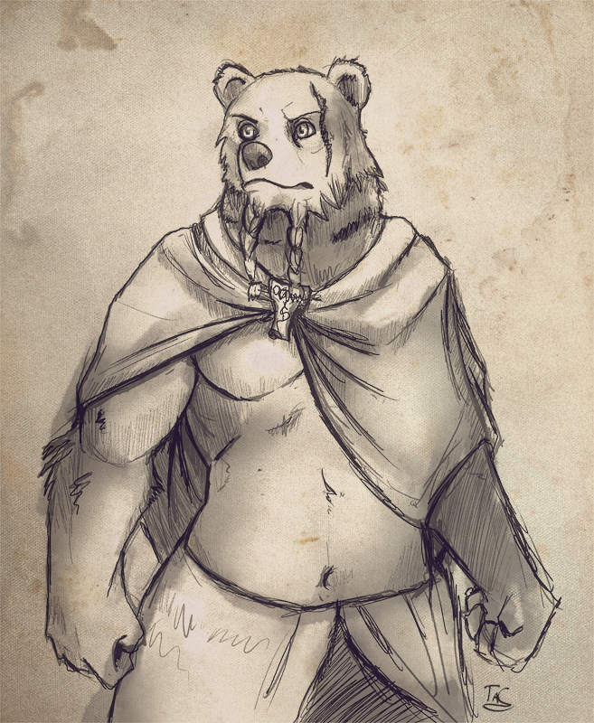 657x800 Viking Bear - Viking Sketch