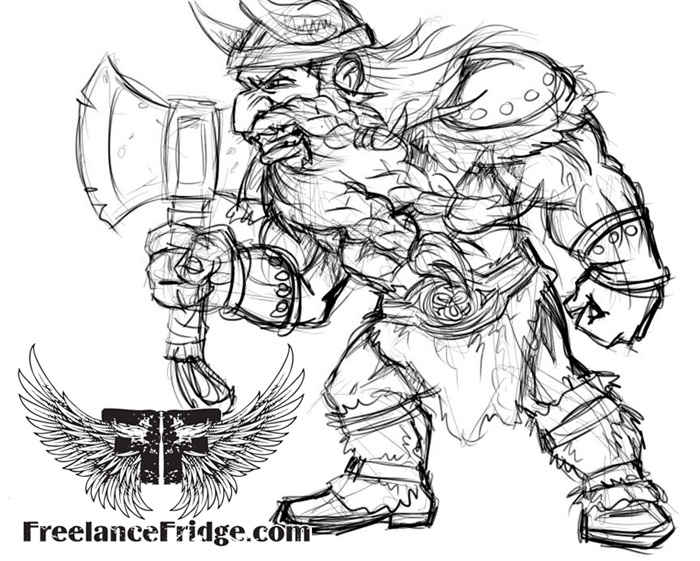700x561 Viking Sketch Freelance Fridge Illustration Amp Character Design - Viking Sketch