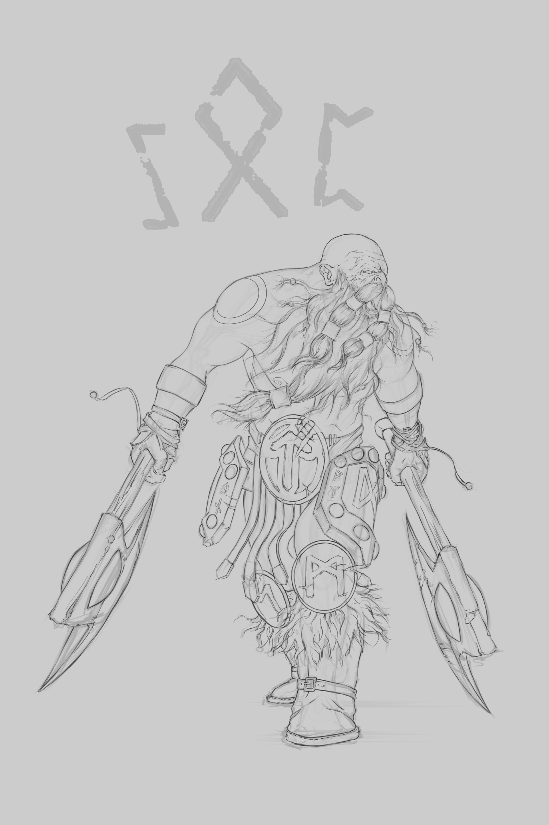 1920x2888 Yasik Kolomachenko - Viking Sketch