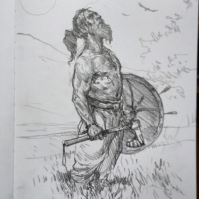 640x640 Another Viking Warrior Sketch Artist Art, Drawings - Viking Warrior Sketch
