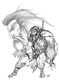 194x260 Strong Viking Warrior Tattoo Drawing Tattoo Ideas - Viking Warrior Sketch