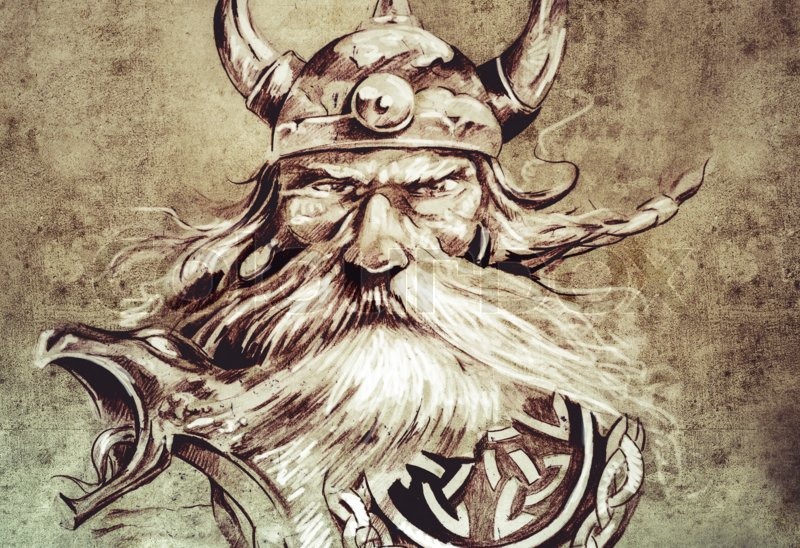 800x548 Tattoo Art, Sketch Of A Viking Warrior, Illustration Of An Ancient - Viking Warrior Sketch