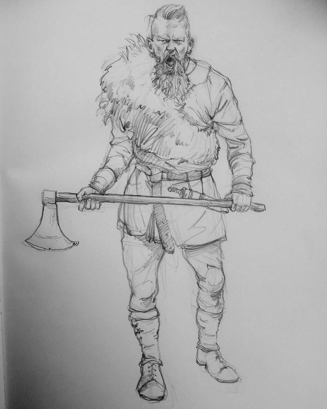 Viking Warrior Sketch at Explore collection of