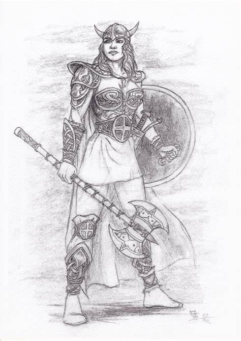 Viking Warrior Sketch at PaintingValley.com | Explore collection of ...