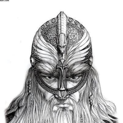 403x403 Warrior Tattoos, Designs And Ideas - Viking Warrior Sketch