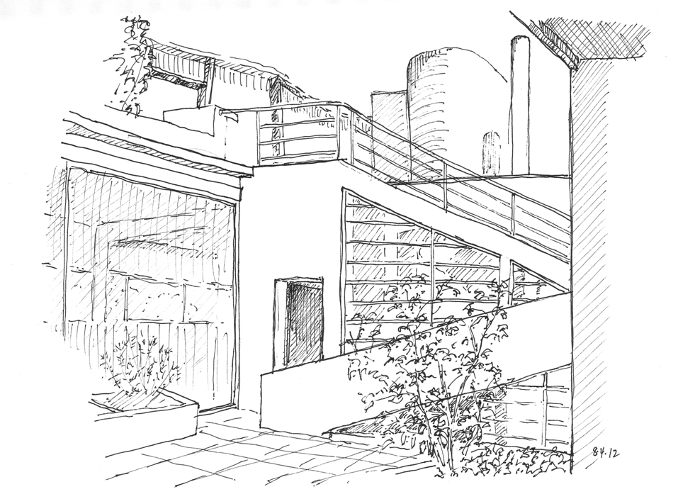 981x697 Bob Krikac Design Drawing - Villa Sketch