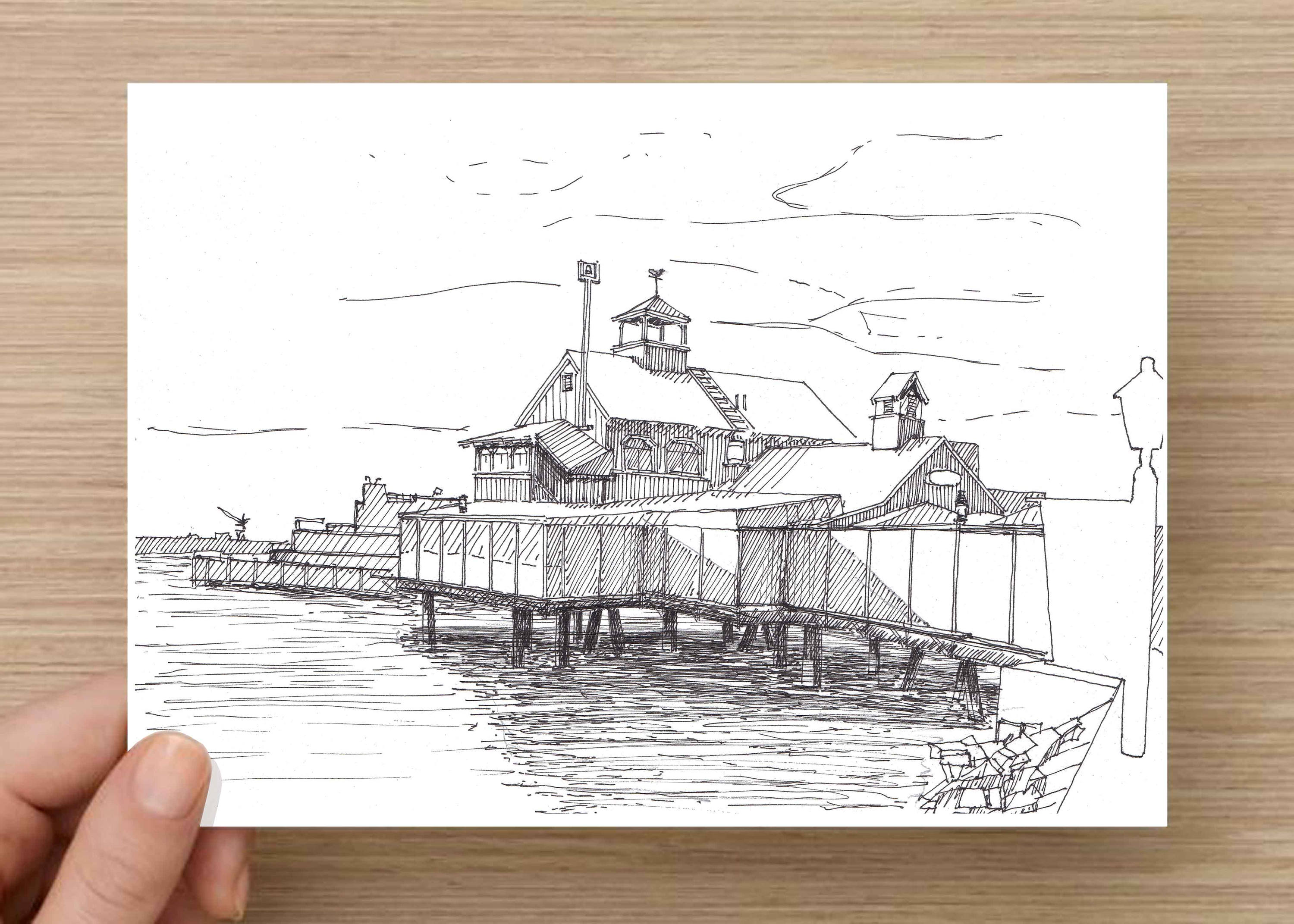 3000x2143 Drawing Of Building - Village Drawing Sketch